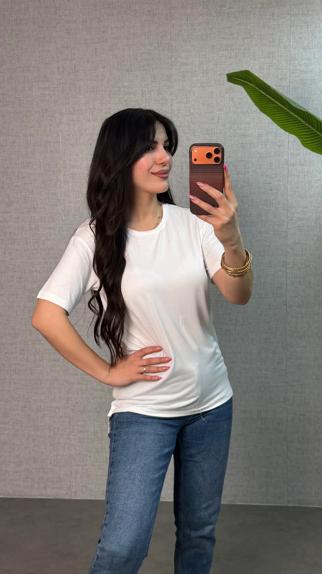 Same Beyaz Bisiklet Yaka Basic Tişört - Beyaz