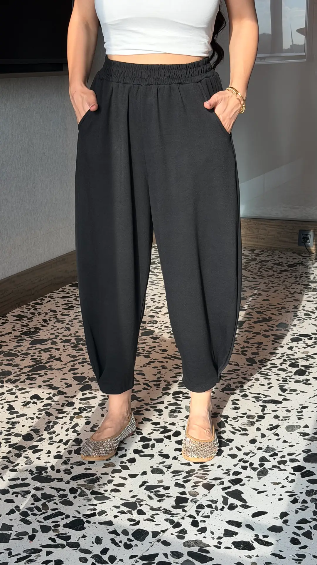 Mua Siyah Modal Kumaş Harem Pantolon - Siyah