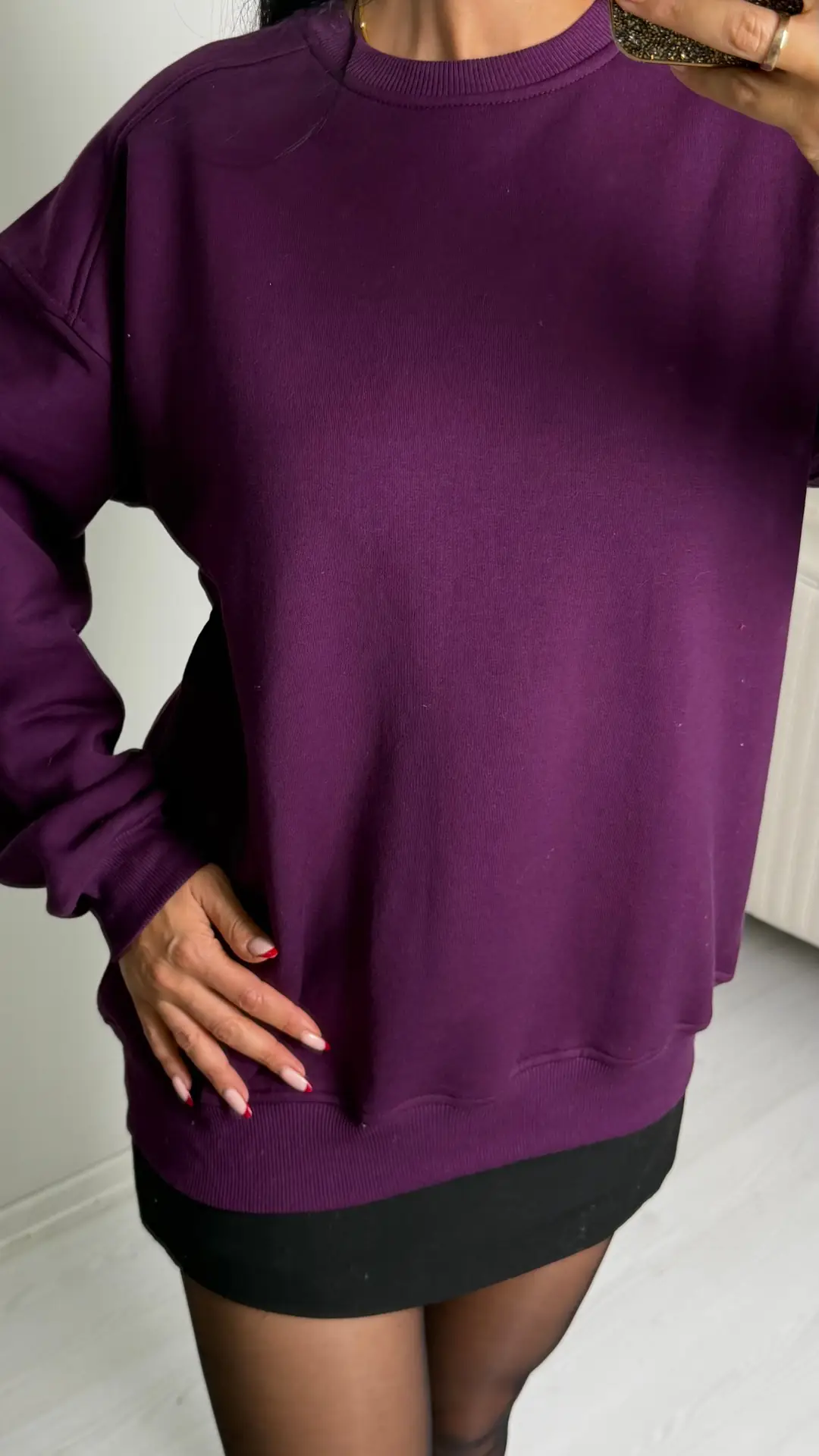 Vane Mürdüm Bisiklet Yaka Sweatshirt
