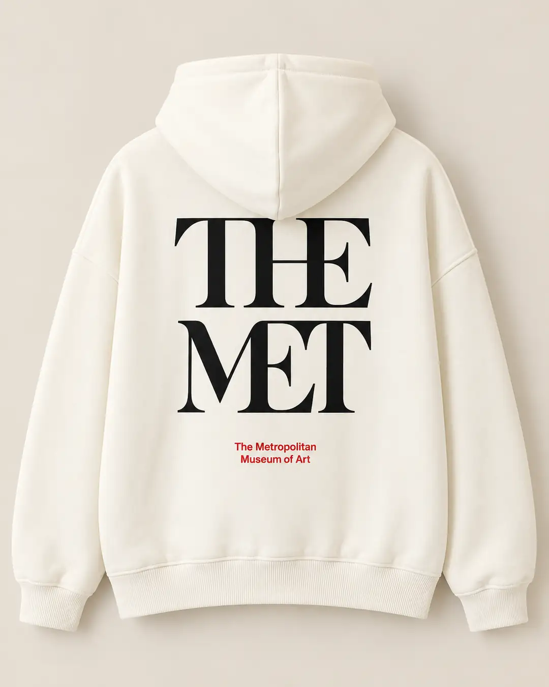 Boem Ekru Baskılı Kapüşonlu Sweatshirt