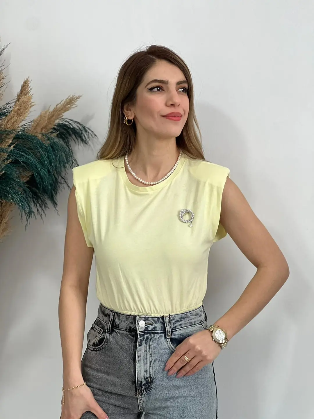 Balger Sarı Vatkalı Tişört - Sarı