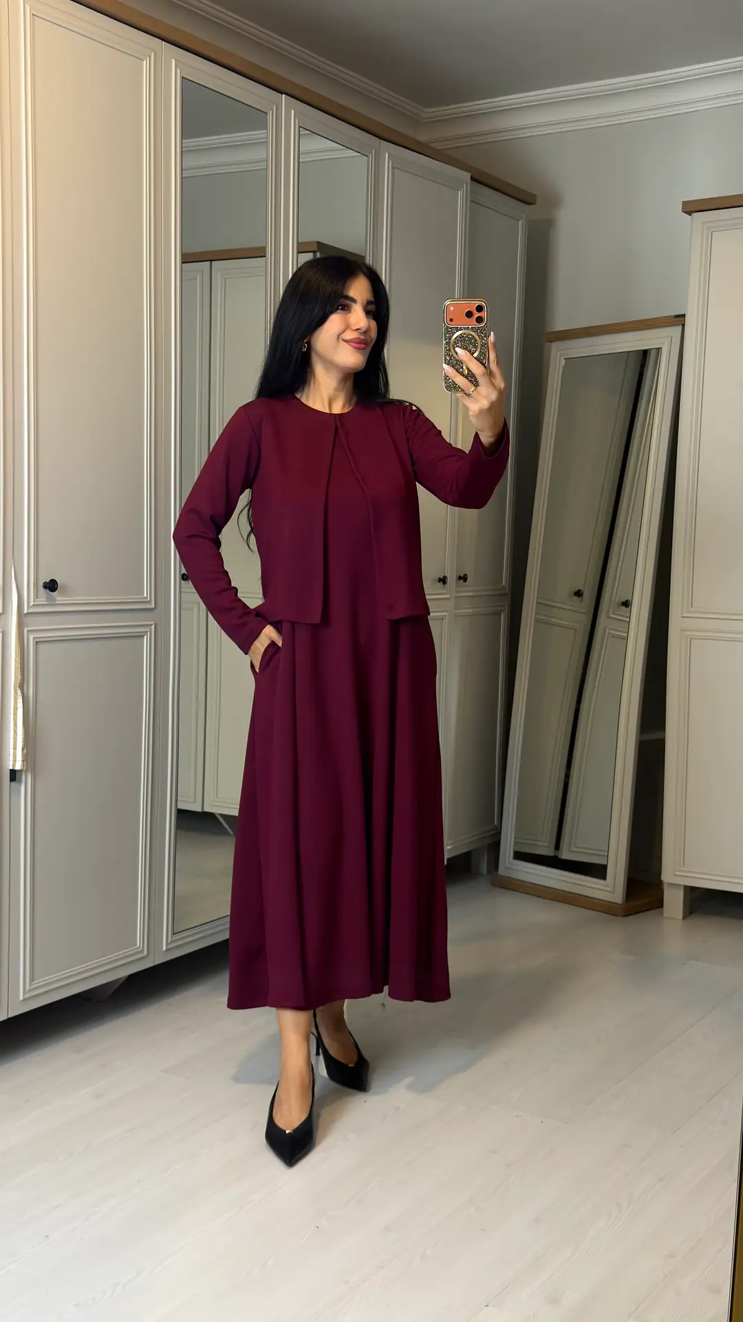 Rone İkili Ceket Elbise Takım - Bordo