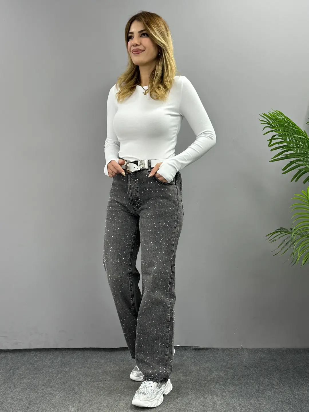 Zr. Taşlı Antrasit Jean - Antrasit