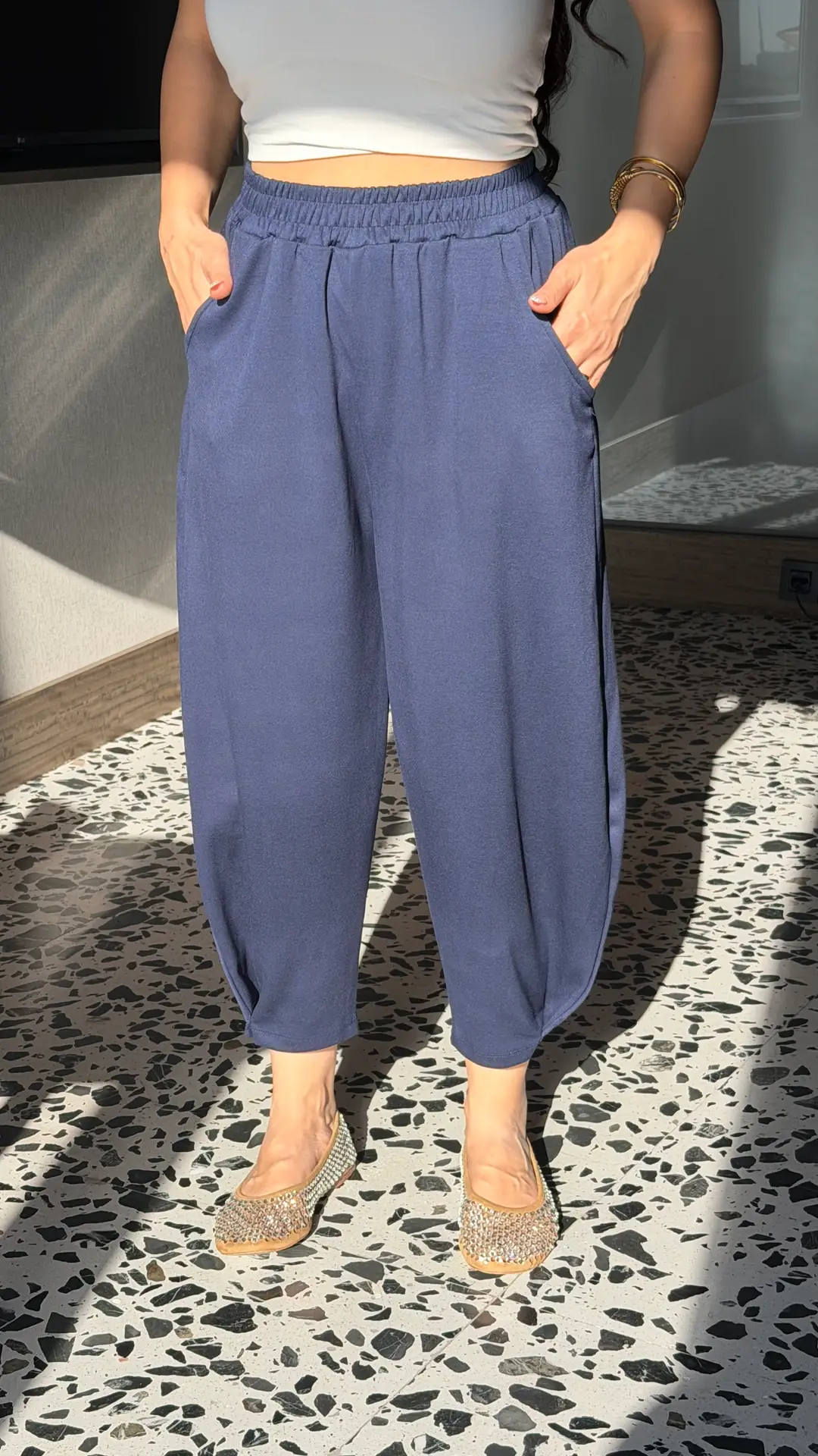 Mua Lacivert Modal Kumaş Harem Pantolon