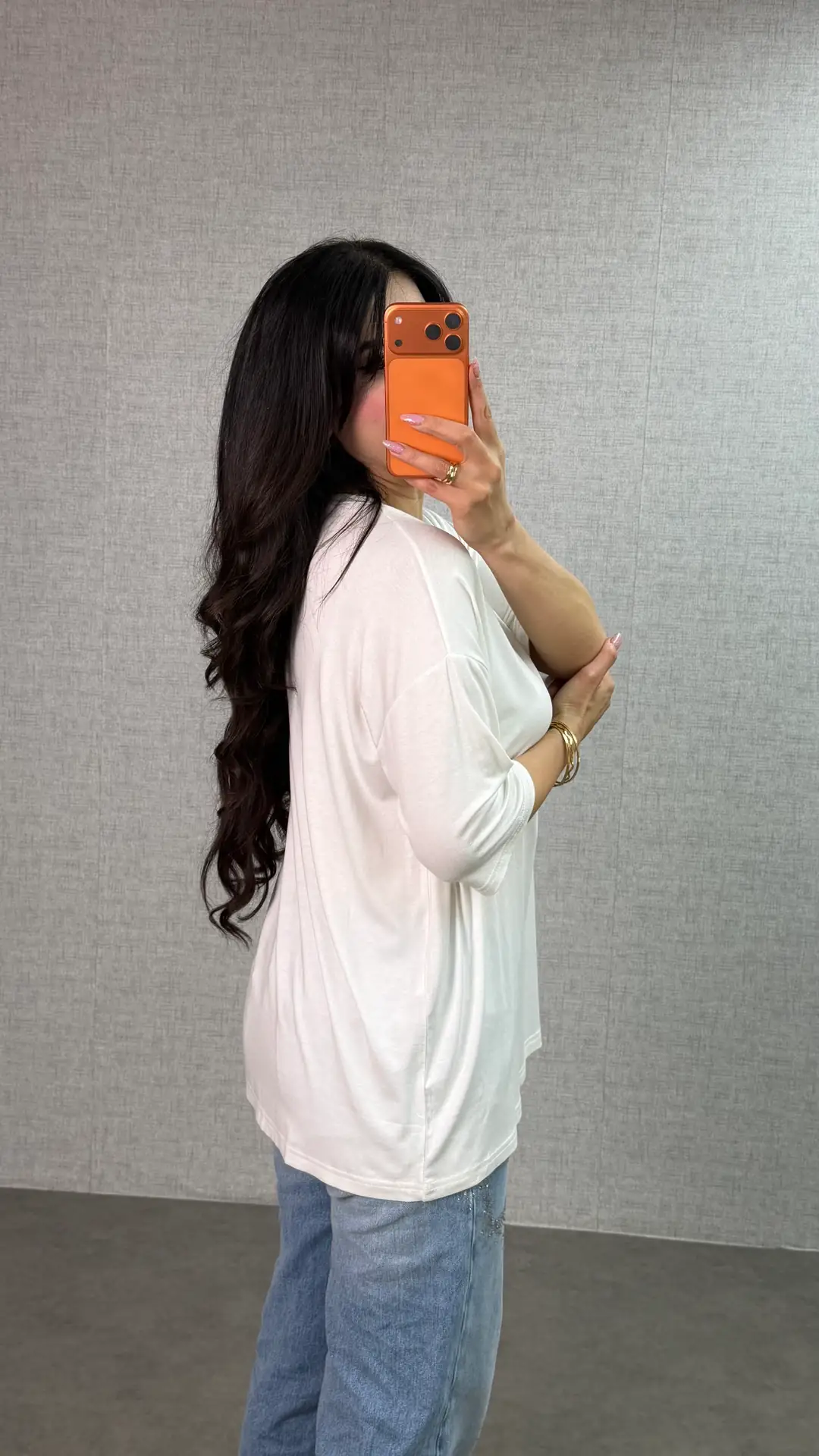 Valu Beyaz Oversize Basic Tişört