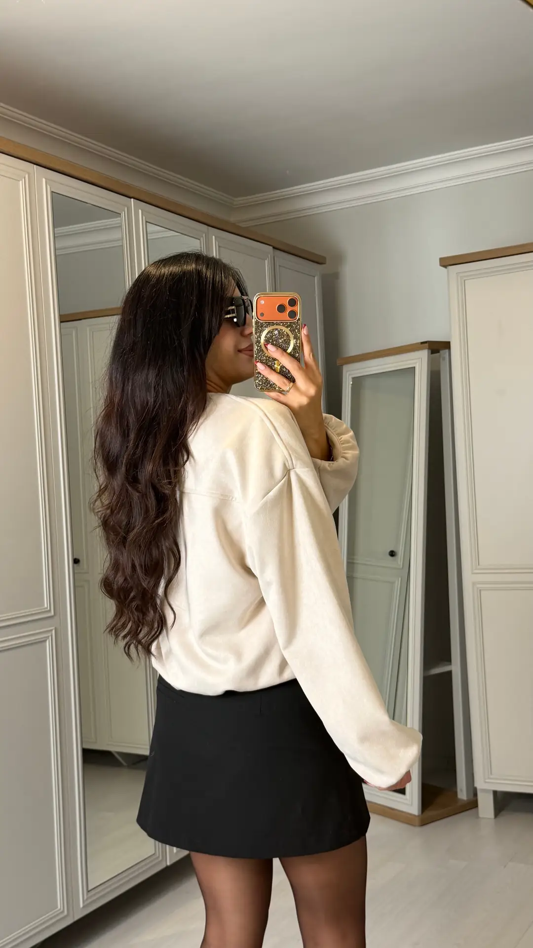 Risa Bej Süet Bomber Ceket