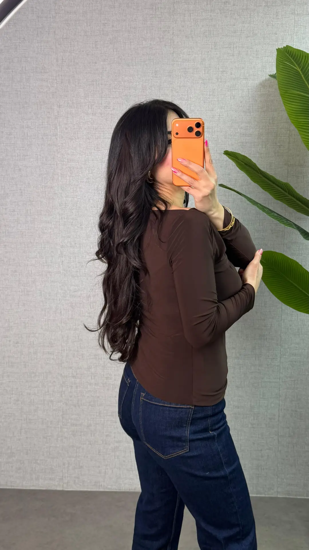 Sany Kahverengi Gold Tokalı Sandy Bluz