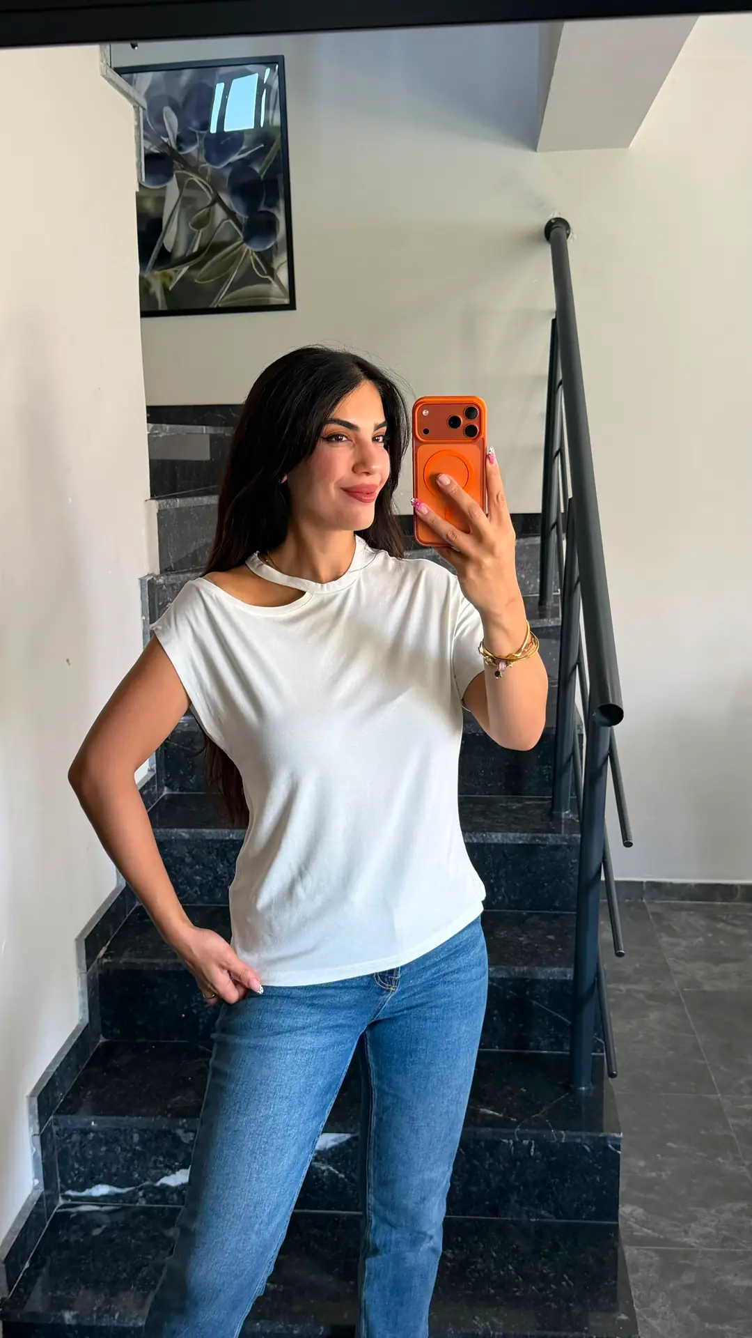 Lodi Beyaz Tek Omuz Basic Bluz - Beyaz