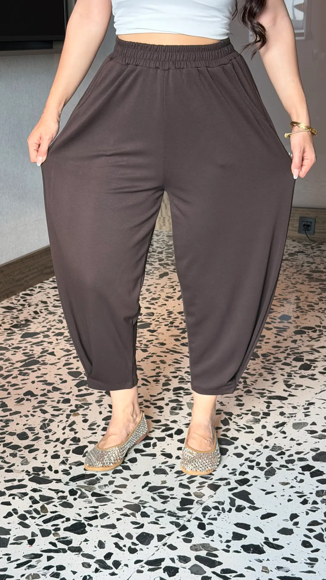 Mua Kahverengi Modal Kumaş Harem Pantolon