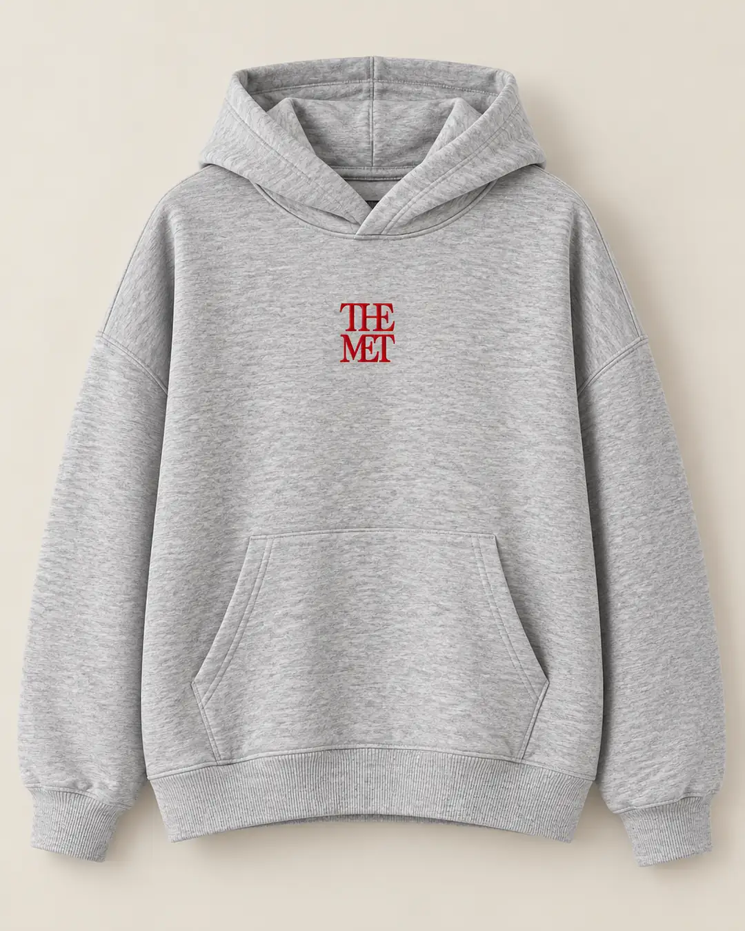 Boem Gri Baskılı Kapüşonlu Sweatshirt - Gri