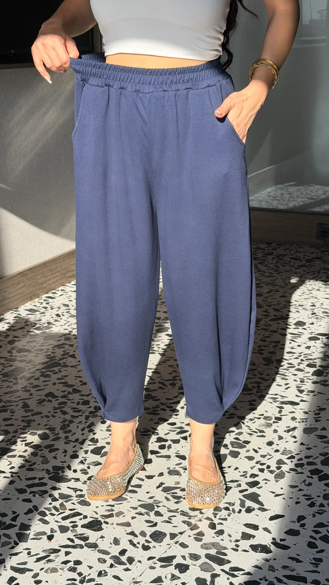 Mua Lacivert Modal Kumaş Harem Pantolon - Lacivert