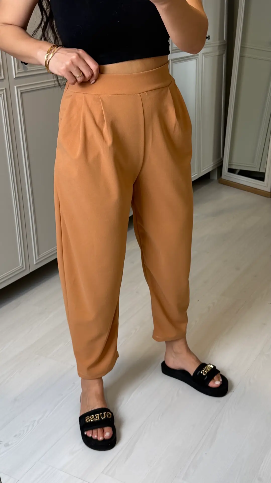 Zenna Camel Harem Pantolon