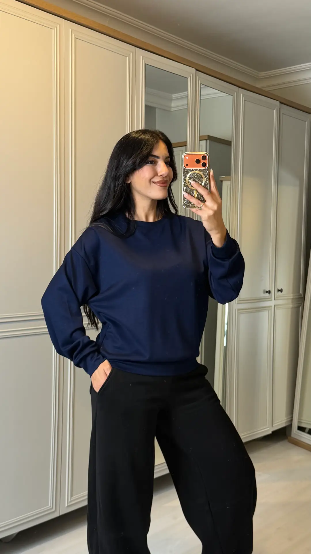 Mora Modal Basic Oversize Sweat - Lacivert