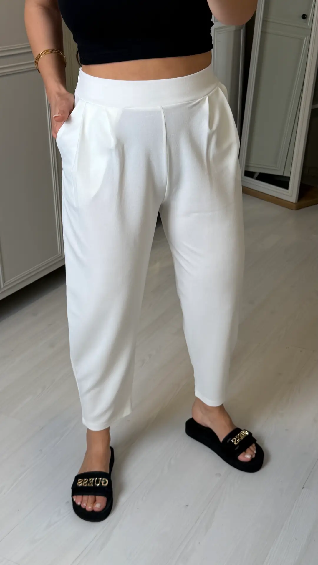 Zenna Beyaz Harem Pantolon