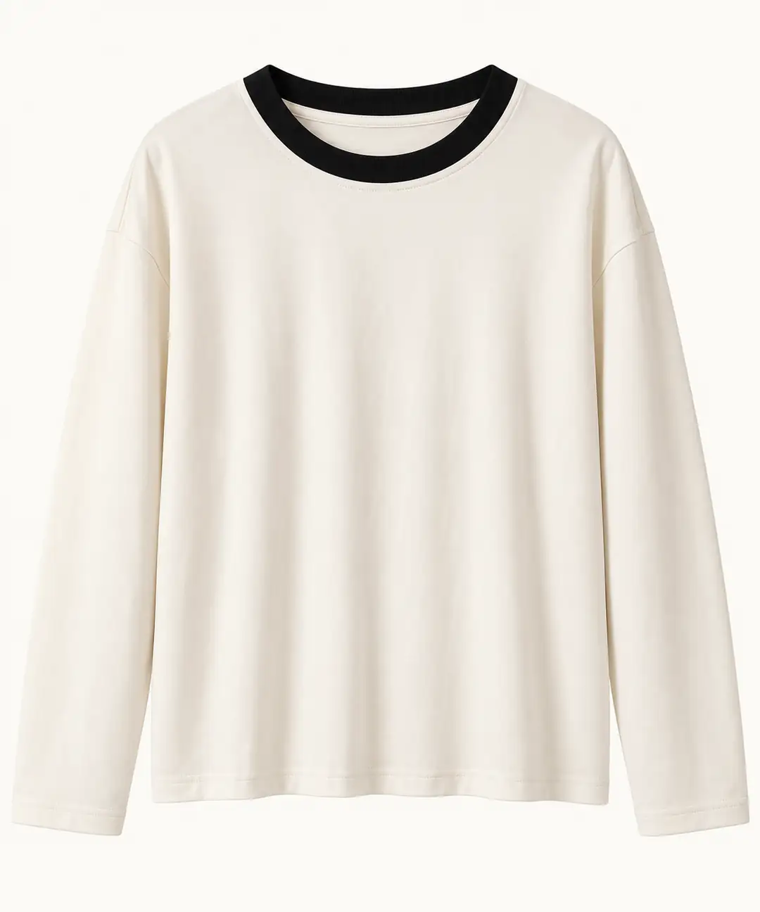 Nory Ekru Basic Sweatshirt - Ekru