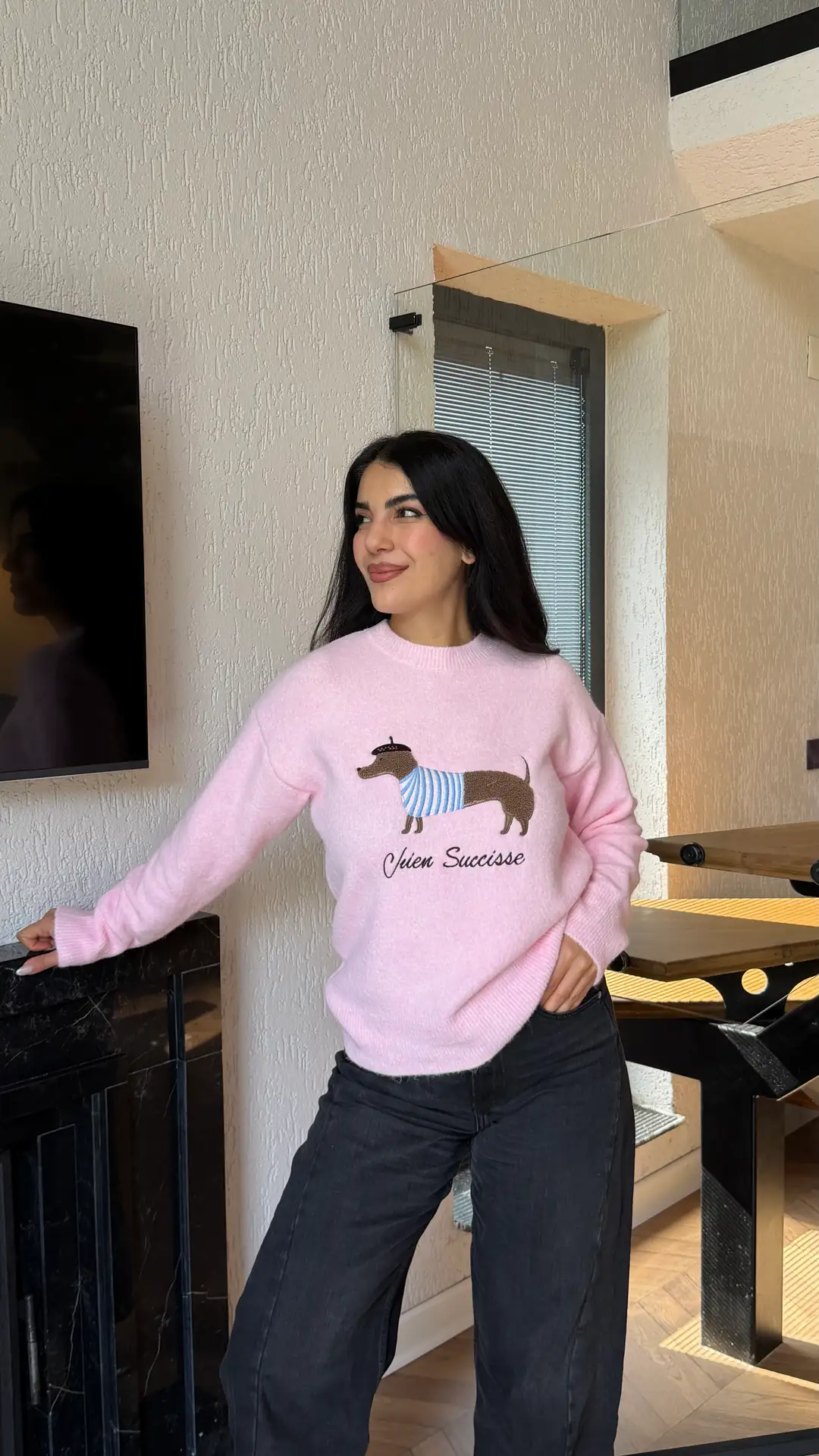 Lipe Köpek Figürlü Yumoş Triko Kazak