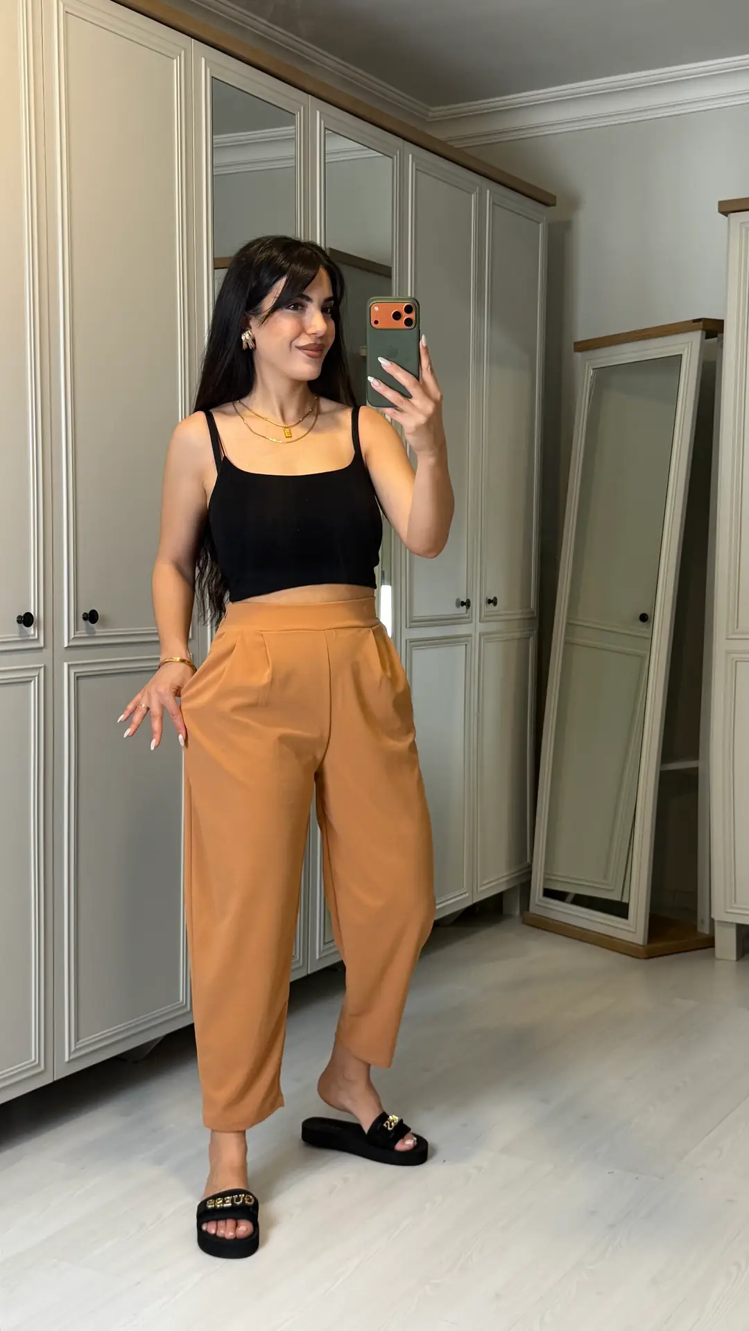 Zenna Camel Harem Pantolon - Camel