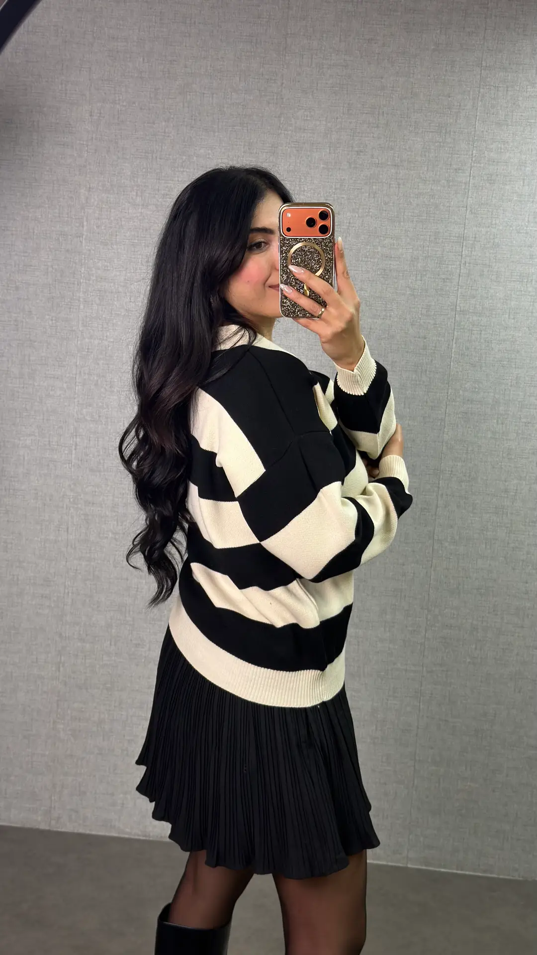 Vika Çizgili Triko Kazak