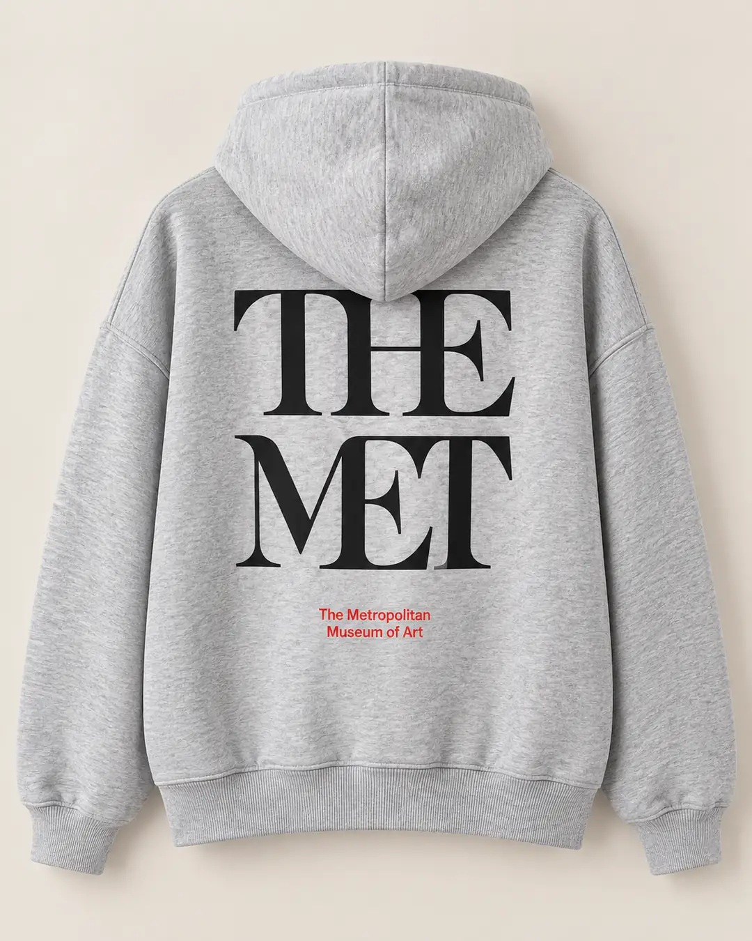 Boem Gri Baskılı Kapüşonlu Sweatshirt